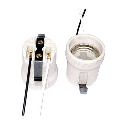 Customizing E26 Porcelain light sockets with bracket and leads
