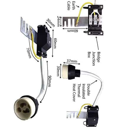 gu10 lamp holders with plug screwfix
